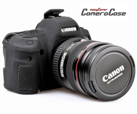 Funda Protectora Silicona CANON EOS 100D Negra EASYCOVER