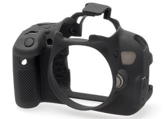Funda Protectora Silicona CANON 200D Negra EASYCOVER