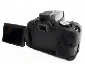 Funda Protectora Silicona CANON 200D Negra EASYCOVER-2