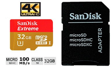Sandisk Micro SDHC Extreme 100 MB/s 32GB