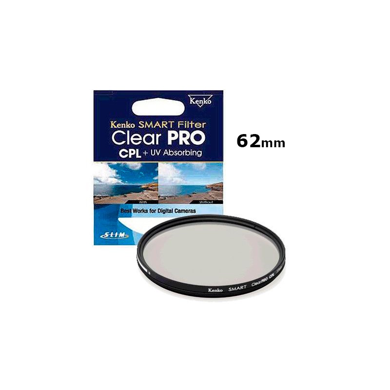 FILTRO POLARIZADOR KENKO Clear PRO CPL + UV 62mm FILTRO POLARIZADOR KENKO Clear PRO CPL + UV 62mm