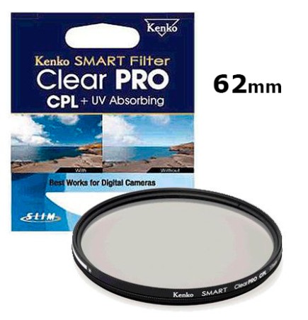 Kenko Filtro Polarizador Clear PRO CPL + UV 62mm
