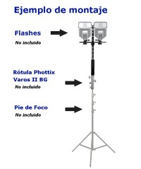 Soporte doble Flash Phottix Multi Boom 16"