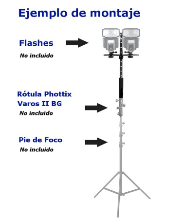 Soporte doble Flash Phottix Multi Boom 16"