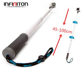 Palo extensible para Gopro y Cámaras acción Infiniton Pole-15 Blanco
