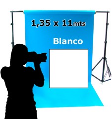 Fondo Fotográfico de Cartulina Blanco 1,35x11 mts 