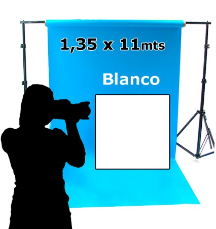 Fondo Fotográfico de Cartulina Blanco 1,35x11 mts 