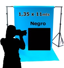 Fondo Fotográfico de Cartulina Negro 1,35x11 mts 