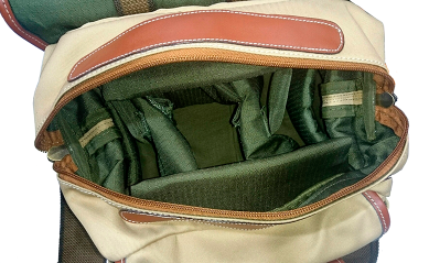 Bolso Fotográfico tipo Billingham Triopo S interior