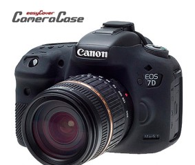 Funda Protectora Silicona CANON 7D Mark II Negra EASYCOVER