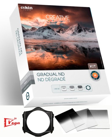 Kit Filtros COKIN Gris ND Degradado ND2 / ND4 / ND8 + Portafiltros Tamaño M