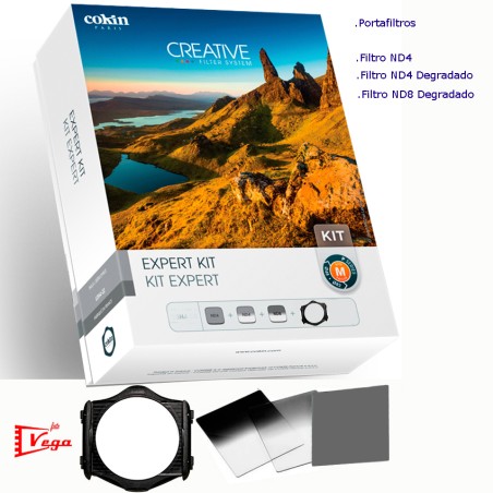 Kit Filtros COKIN Gris ND4 + Degradado ND4 / ND8 + Portafiltros Tamaño M