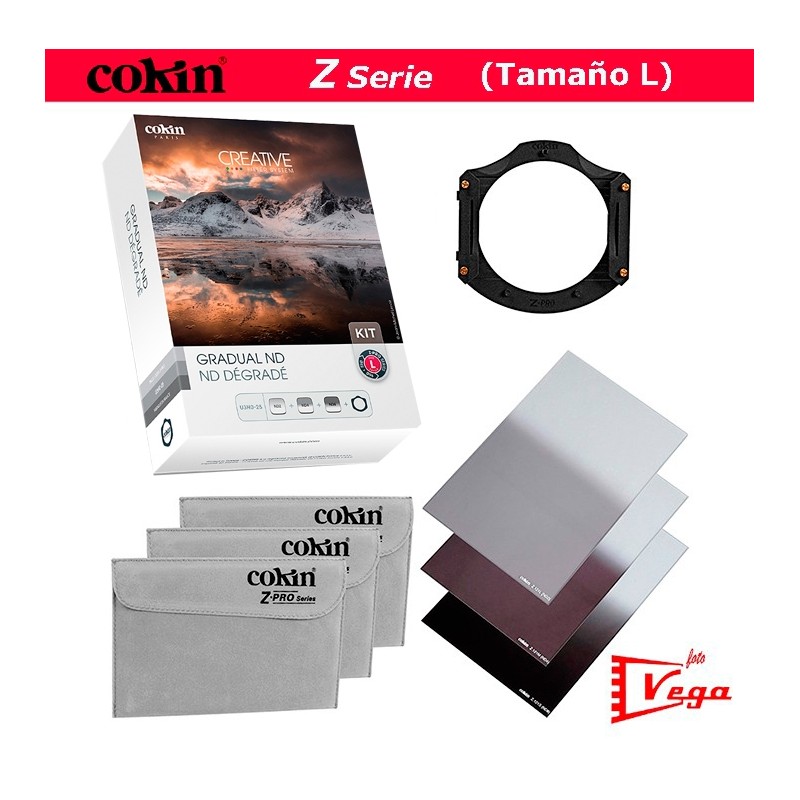 Kit Filtros COKIN Gris ND Degradado ND2 / ND4 / ND8 + Portafiltros Tamaño L Kit Filtros COKIN Gris ND Degradado ND2 / ND4 / ND8 + Portafiltros Tamaño L