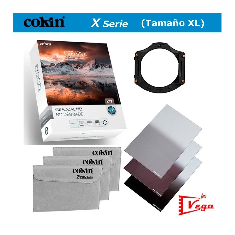 Kit Filtros COKIN Gris ND Degradado ND2 / ND4 / ND8 + Portafiltros Tamaño XL