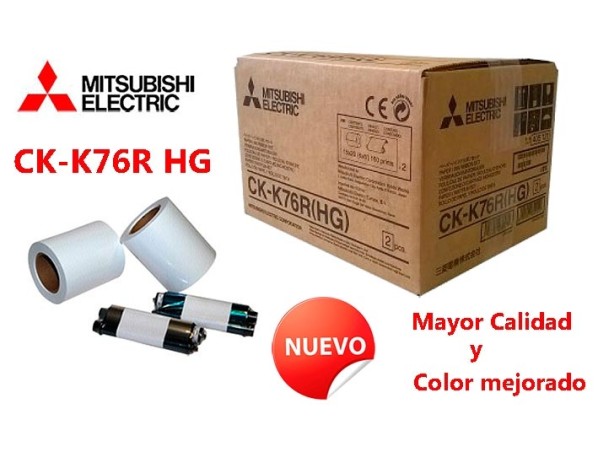 MITSUBISHI CK-K76R Papel Impresora CP-K60DW-S HG