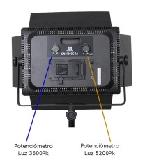 Panel Led 1200 Bicolor controles