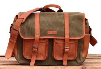 Bolso fotográfico Piel Paul Marius Le Reporter Kaki