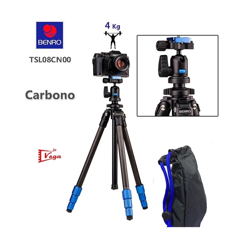 BENRO Trípode Fotografía Carbono Slim TSL08CN00