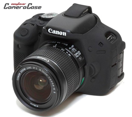 Funda Protectora Silicona CANON EOS 600D Negra EASYCOVER