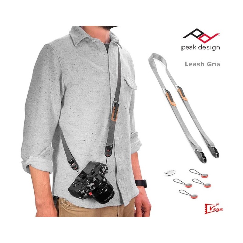 Correa de cámara PEAK DESIGN LEASH Gris Ceniza