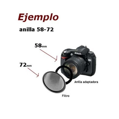 Anilla cambio de Rosca 72-58mm