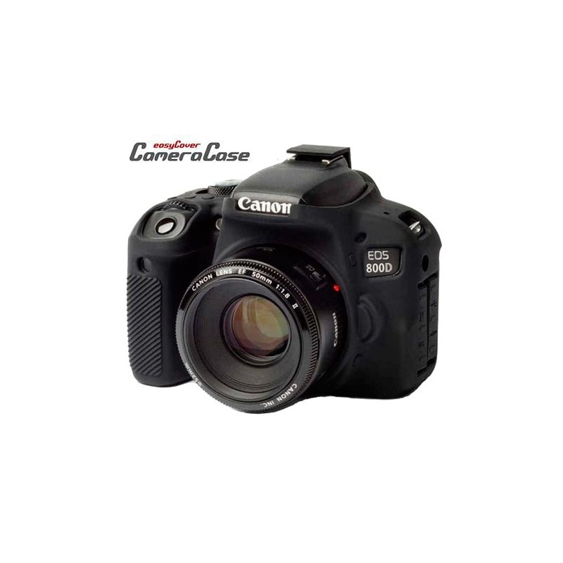 Funda Protectora Silicona CANON EOS 800D Negra EASYCOVER