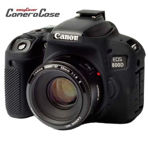 Funda Protectora Silicona CANON EOS 800D Negra EASYCOVER
