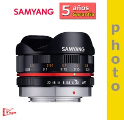 Samyang 7,5mm F/3,5 Ojo de Pez Micro 4/3 Negro