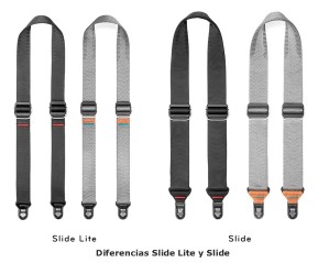Correa de cámara PEAK DESIGN Slide Lite vs slide