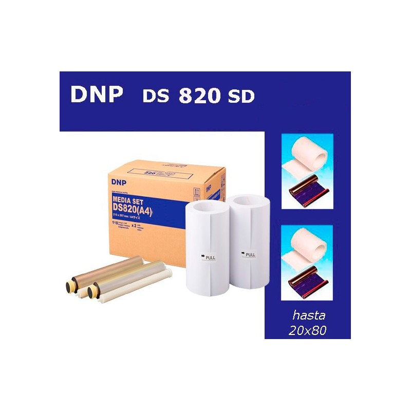DNP DS 820 SD Papel Gramaje Fino (2 Bobinas)