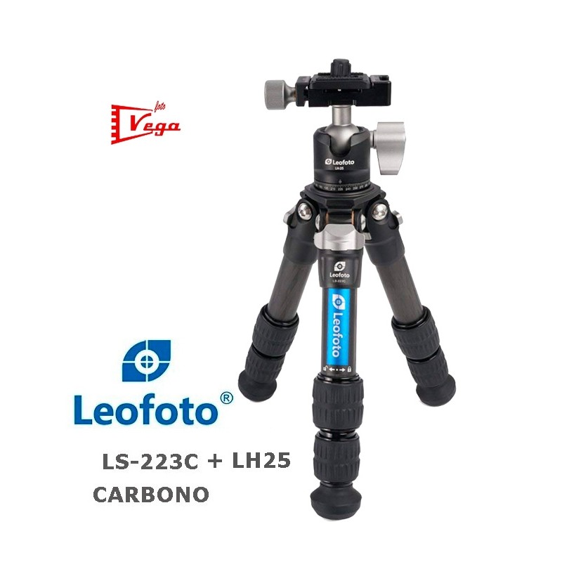 Trípode LEOFOTO LS-223C + LH25 Carbono