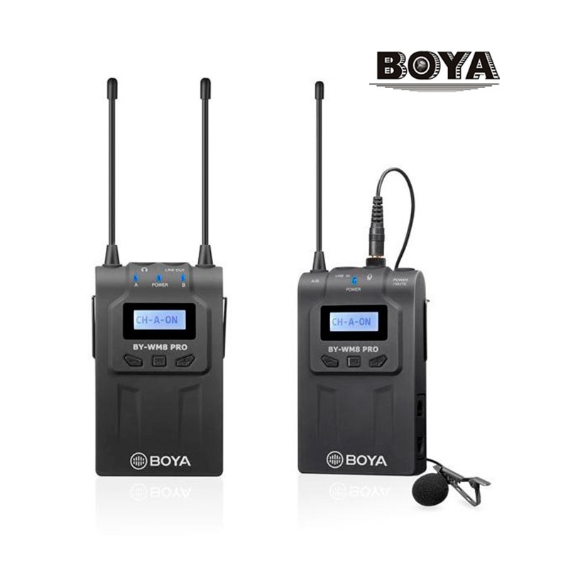 BOYA BY-WM8 PRO-K1 Micrófono Lavalier Inalámbrico UHF