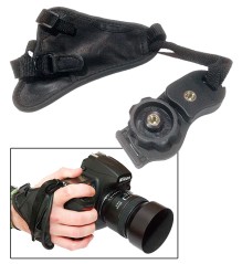 Grip muñequera de cámara DSLR Triangular Piel 