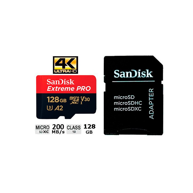 Sandisk Micro SDXC Extreme Pro 200MB/s 128GB Sandisk Micro SDXC Extreme Pro 200MB/s 128GB