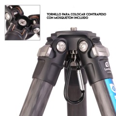Trípode LEOFOTO LS-254C + LH-30 CARBONO detalle