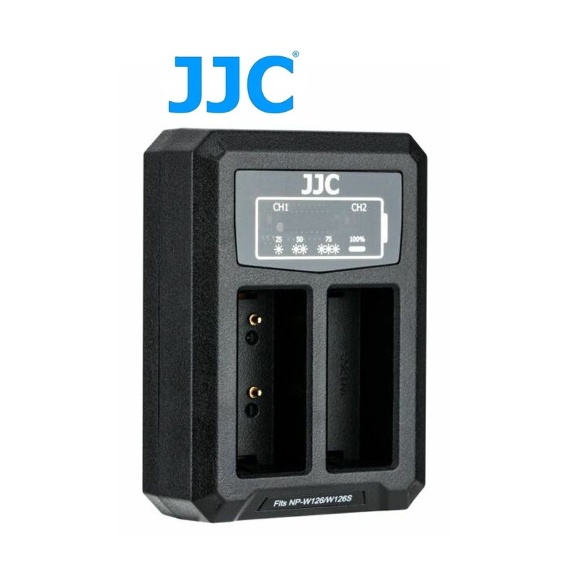 Cargador de Baterías Doble Fuji NP-W126 JJC Cargador de Baterías Doble Fuji NP-W126 JJC
