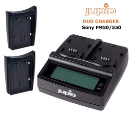 JUPIO DUO CHARGER Cargador de Baterías Doble para Sony NP-FM550 / 750