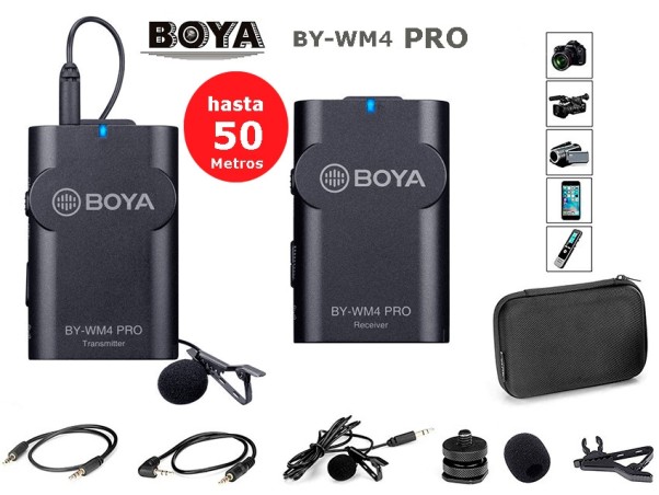 BOYA BY-WM4 PRO Micrófono Lavalier Inalámbrico