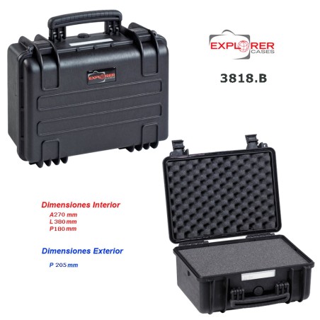 Maleta Estanca EXPLORER 3818 con Foam Negra