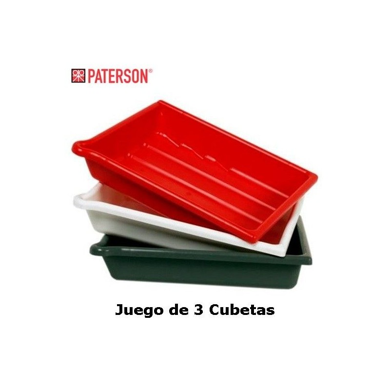 PATERSON CUBETA 20X25 JUEGO DE 3 BANDEJAS