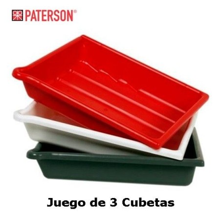 PATERSON CUBETA 20X25 JUEGO DE 3 BANDEJAS