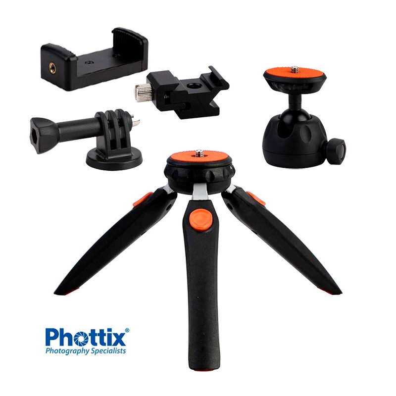 PHOTTIX MT3 Mini Trípode 5 en 1 Kit PHOTTIX MT3 Mini Trípode 5 en 1 Kit