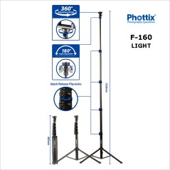SOPORTE DE LUZ PHOTTIX F-160 LIGHT 