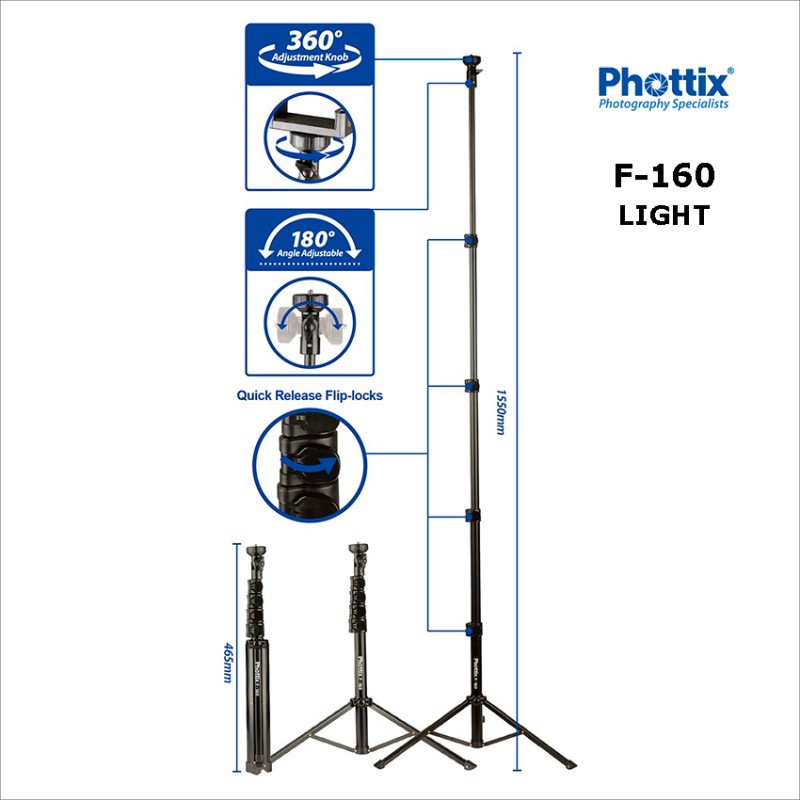 SOPORTE DE LUZ PHOTTIX F-160 LIGHT SOPORTE DE LUZ PHOTTIX F-160 LIGHT