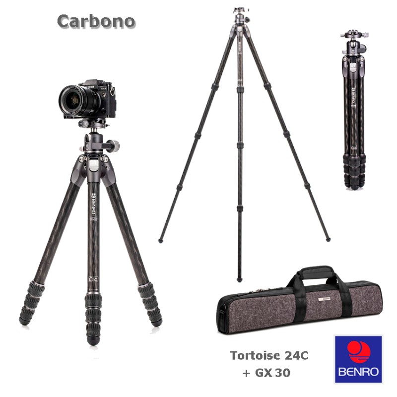 TRÍPODE BENRO TORTOISE 24C CARBONO + GX30 TRÍPODE BENRO TORTOISE 24C CARBONO + GX30