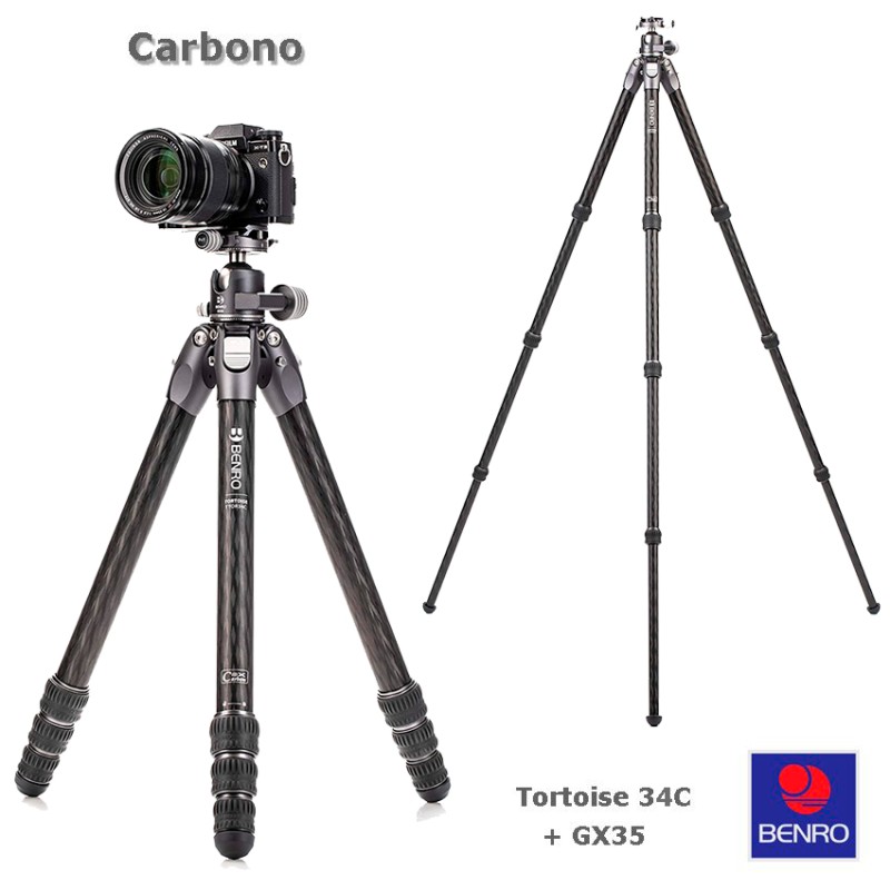 TRÍPODE BENRO TORTOISE 34C CARBONO + GX35 TRÍPODE BENRO TORTOISE 34C CARBONO + GX35