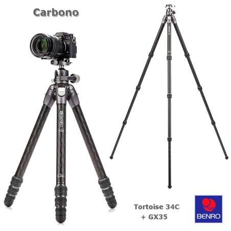 TRÍPODE BENRO TORTOISE 34C CARBONO + GX35