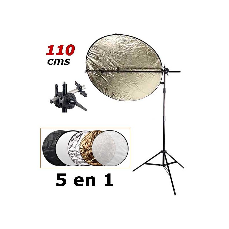 Reflector 5 en 1 110cms con Pie y Brazo FOTIMA Reflector 5 en 1 110cms con Pie y Brazo FOTIMA
