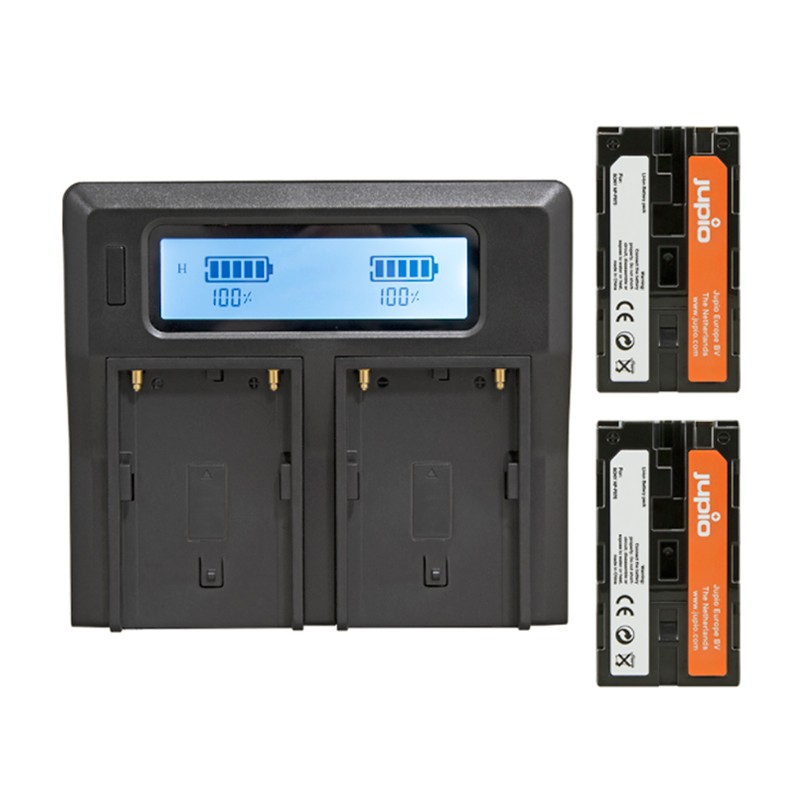 JUPIO CARGADOR SONY DOBLE + 2 BATERÍAS F970