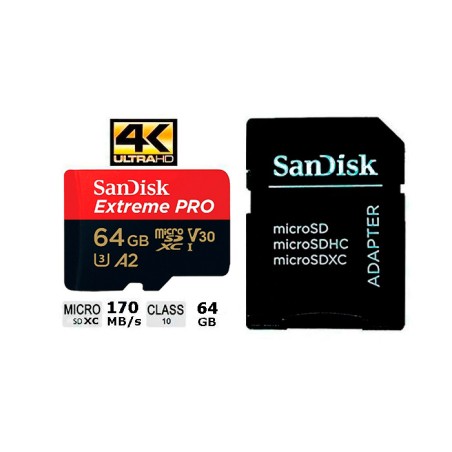 SANDISK MICRO SDXC EXTREME PRO 200MB/S 64GB